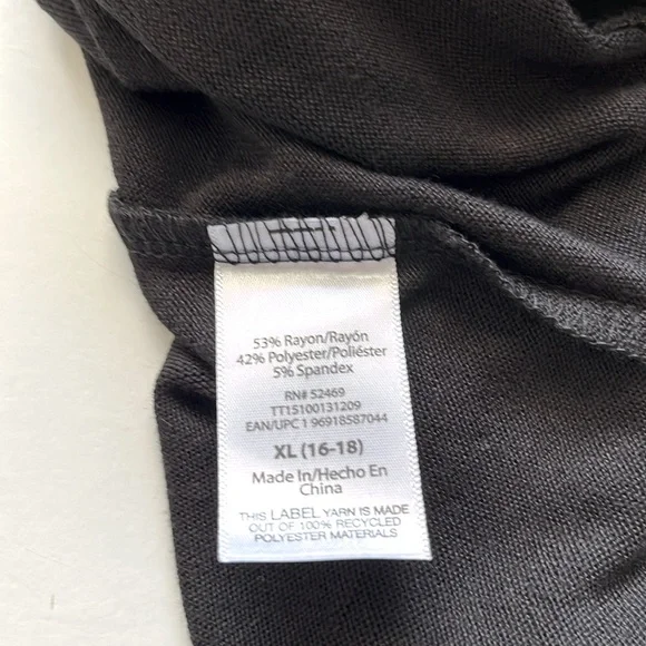 NWT TIME TRU DRESS BLACK XL - Picture 5 of 6